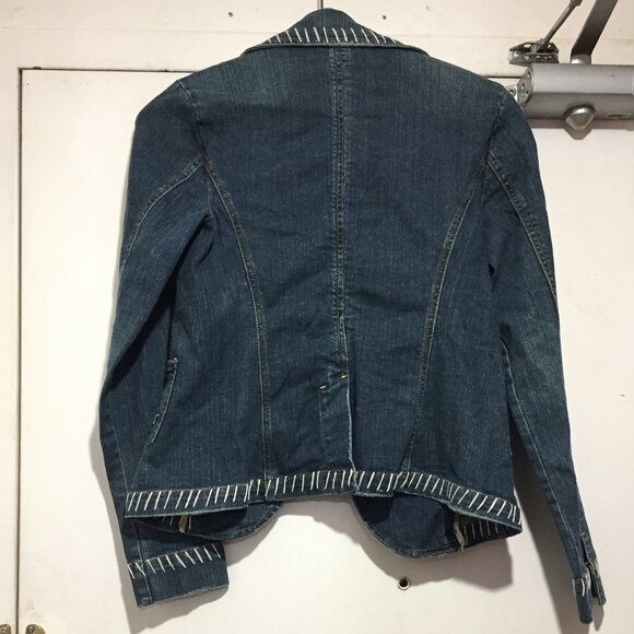 VINTAGE LEVEL 99 DENIM BLAZER JACKETS SIZE M - Picture 6 of 7